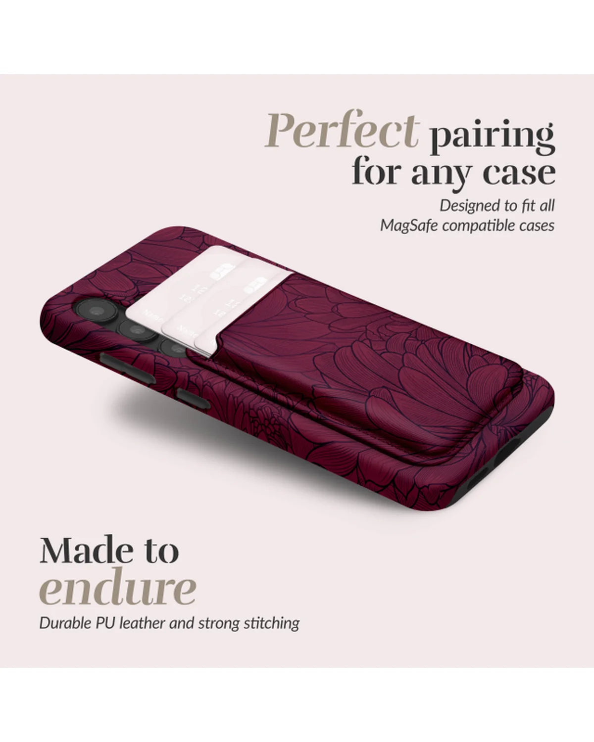 MIO Berry Blooms MagSafe-compatibele kaarthouder