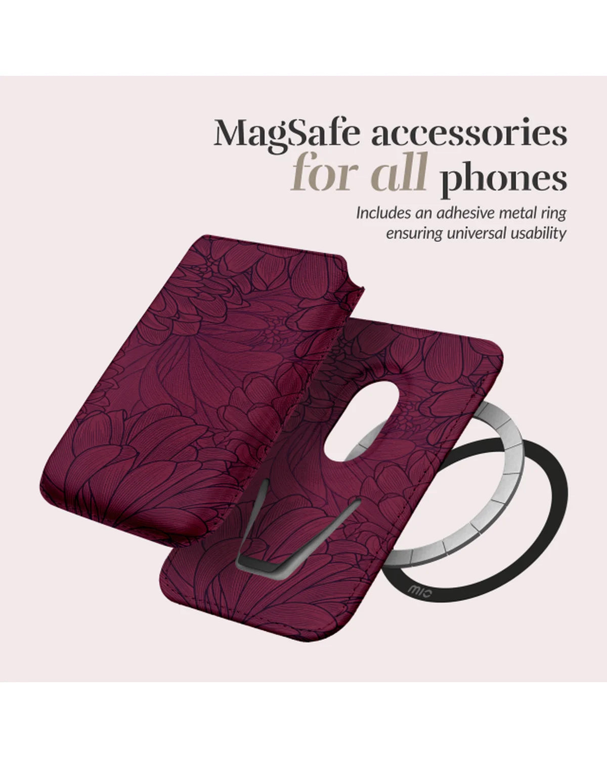 MIO Berry Blooms MagSafe-compatibele kaarthouder