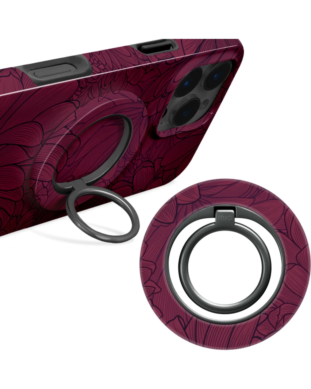 MIO Berry Blooms MagSafe-compatibele ringhouder