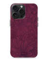 Mio By Mobilize Mio Berry Blooms Magsafe Compatibel Telefoonhoesje iPhone 15 Pro Bordeaux