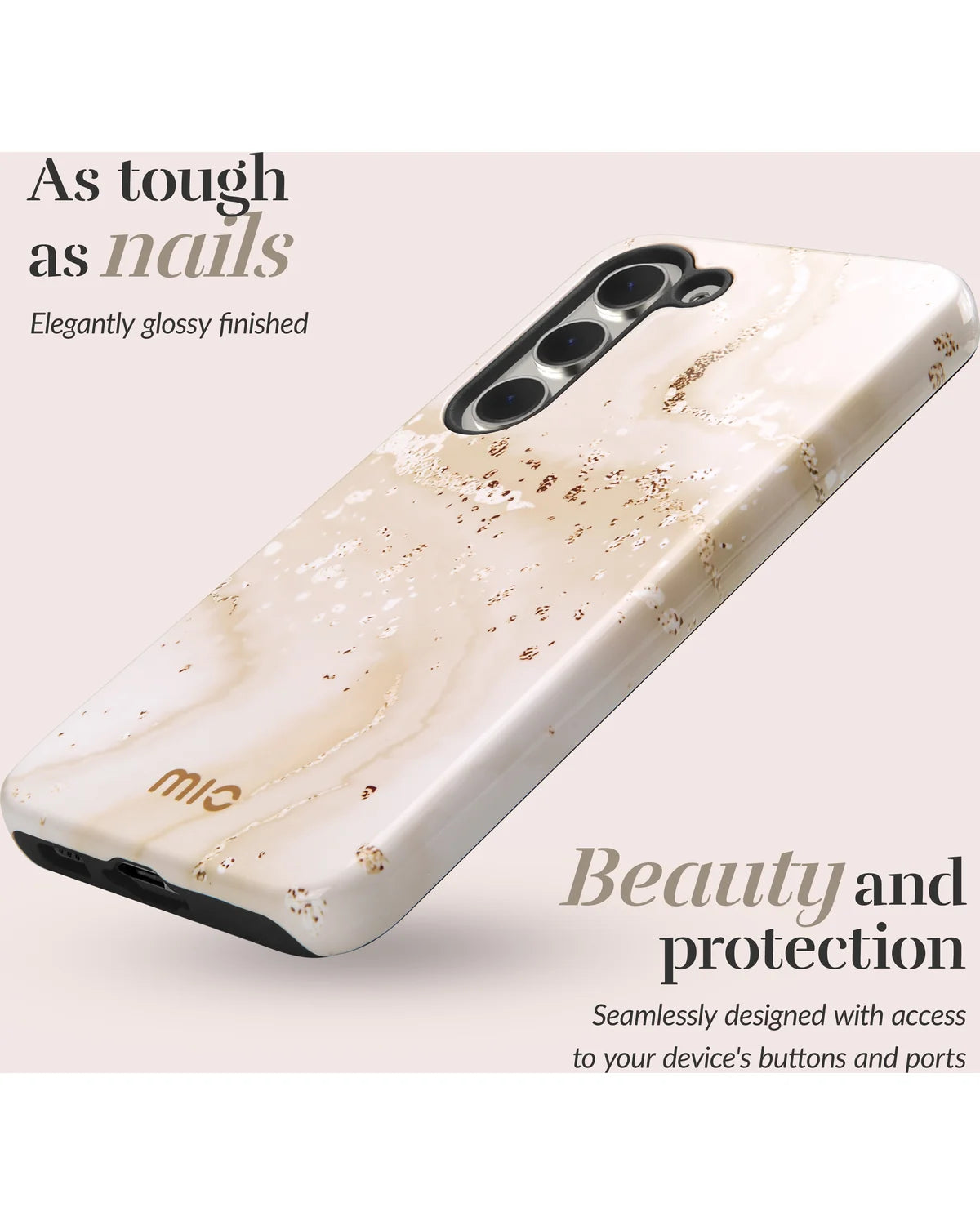 Mio By Mobilize Mio Gold Marble Magsafe Compatibel Telefoonhoesje – Samsung Galaxy S24 Plus 5G