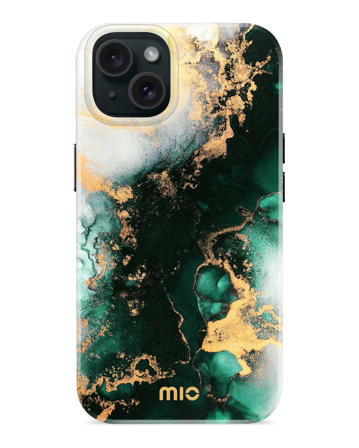 Mio By Mobilize Mio Green Marble Magsafe Compatibel Telefoonhoesje iPhone 15