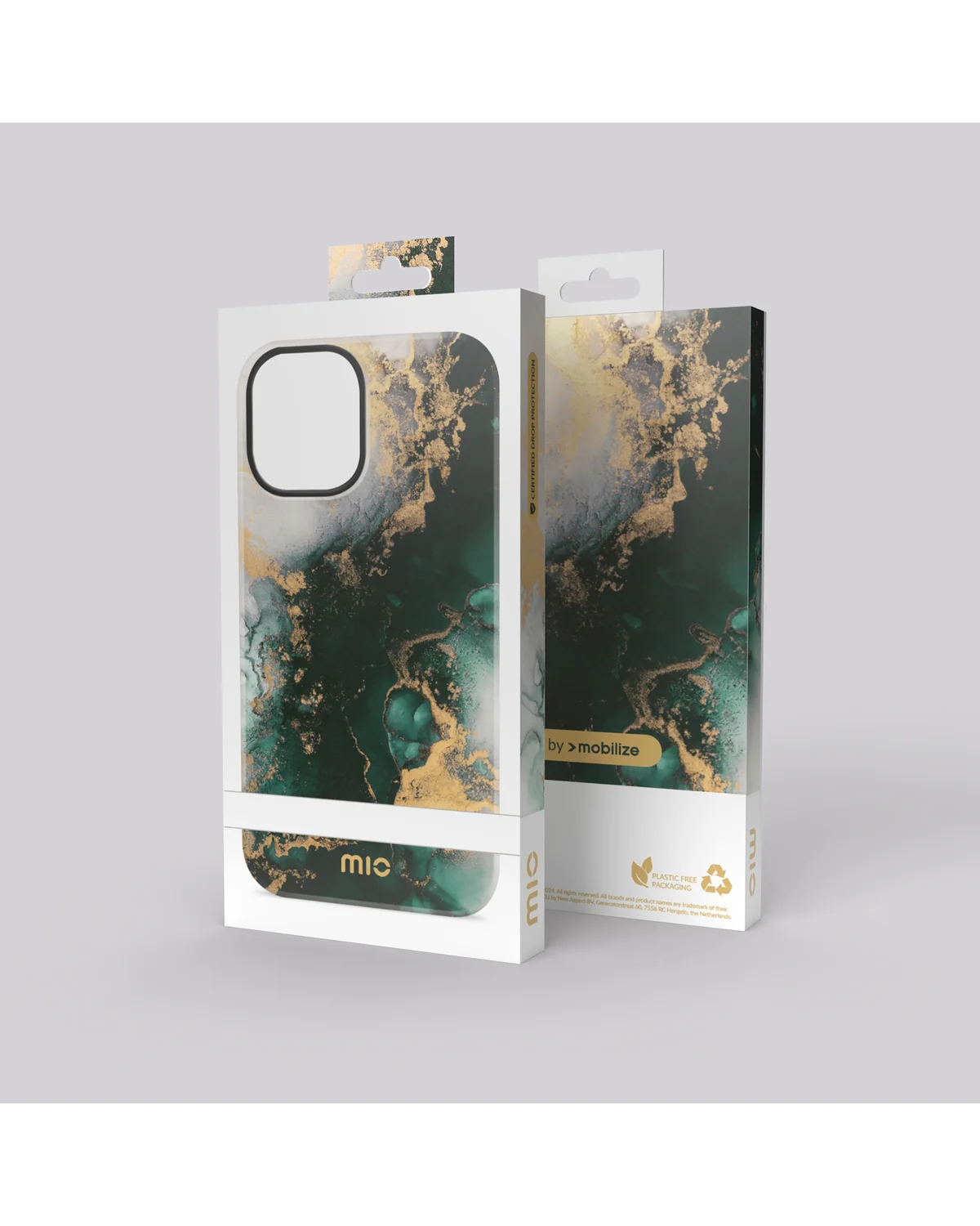 Mio By Mobilize Mio Green Marble Magsafe Compatibel Telefoonhoesje iPhone 16 Pro