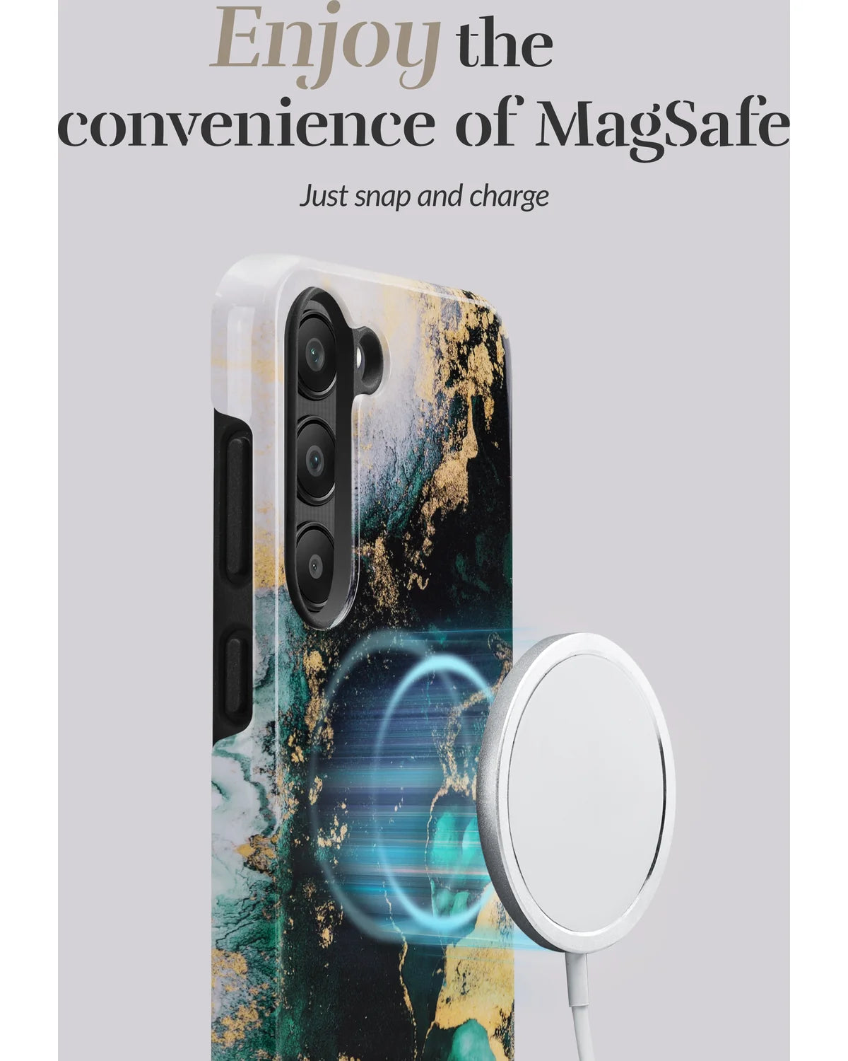 Mio By Mobilize Mio Green Marble Magsafe Compatibel Telefoonhoesje – Samsung Galaxy S24 Plus 5G