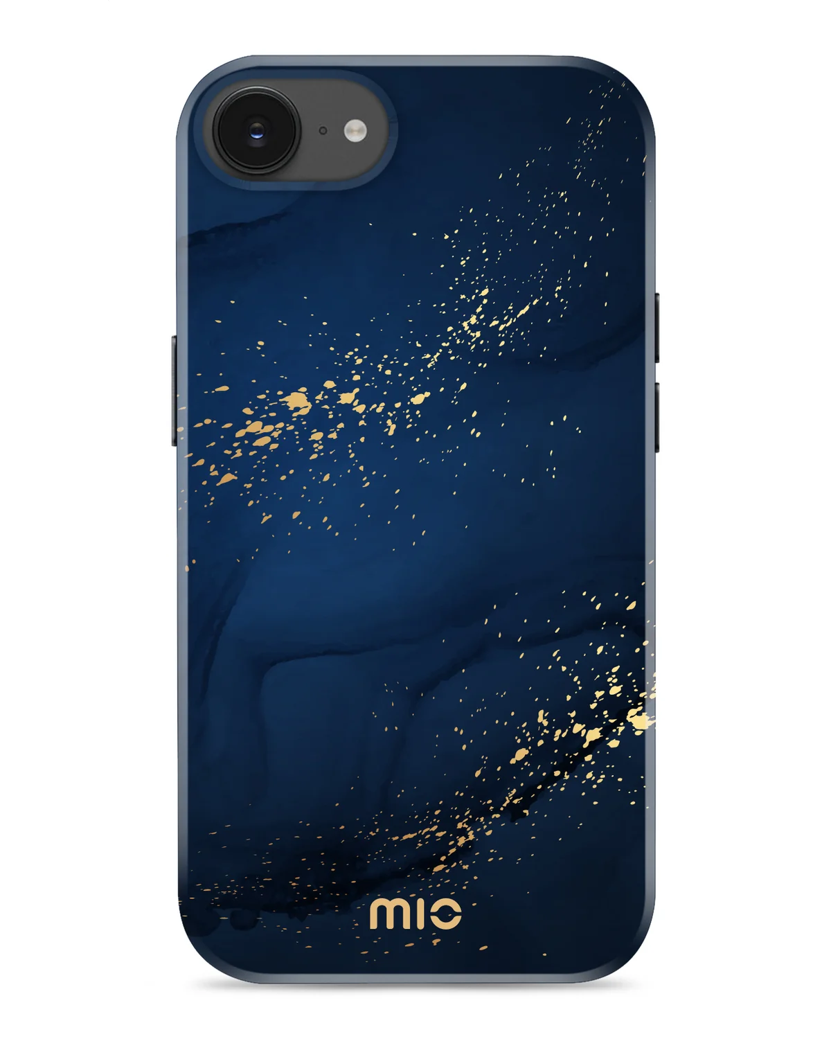 Mio By Mobilize Mio Midnight Sparkle Magsafe Compatibel Telefoonhoesje iPhone 16e  Blauw-Goud
