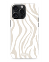 Mio By Mobilize Mio Sandy Zebra Magsafe Compatibel Telefoonhoesje iPhone 15 Pro Taupe-Wit