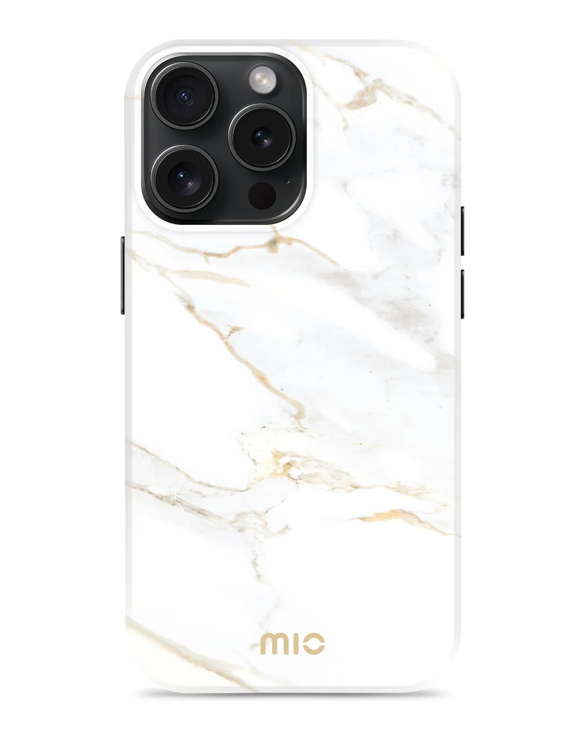 Mio By Mobilize Mio White Marble Magsafe Compatibel Telefoonhoesje iPhone 15 Pro Wit