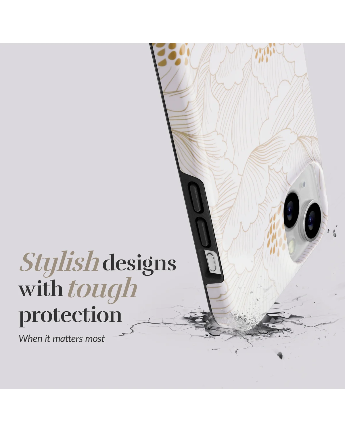 Mio By Mobilize Mio White Roses Magsafe Compatibel Telefoonhoesje iPhone 15 Pro Wit