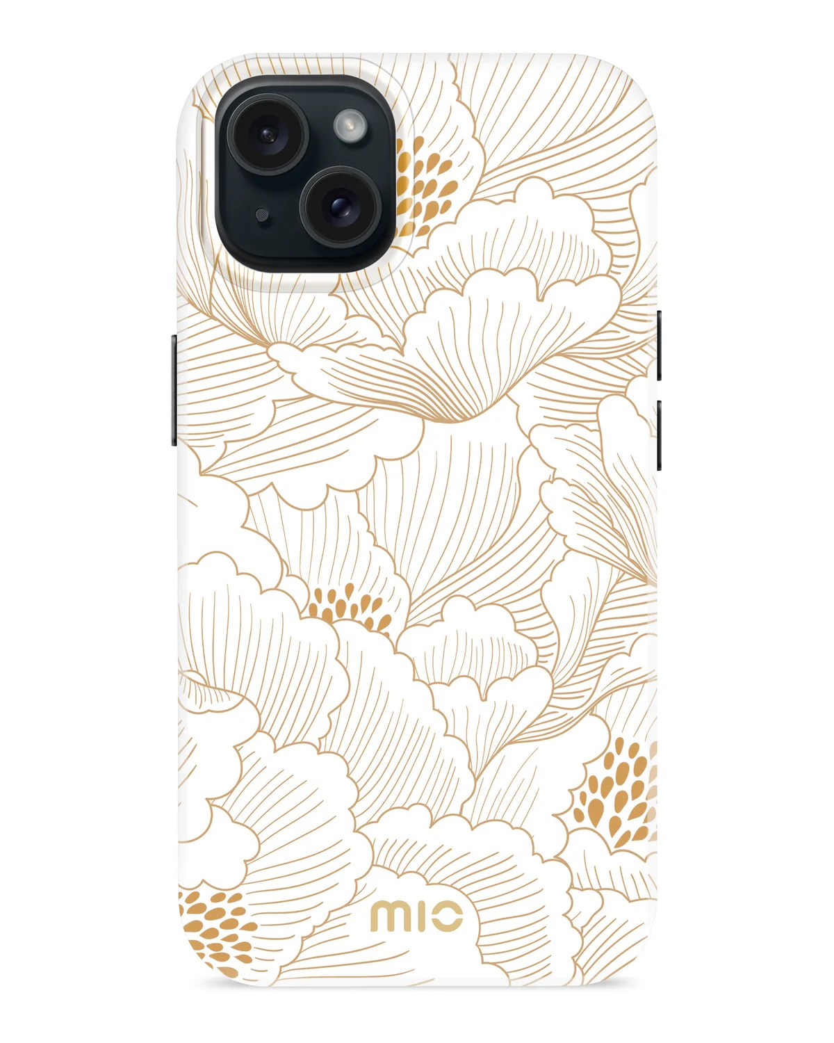Mio By Mobilize Mio White Roses Magsafe Compatibel Telefoonhoesje iPhone 15 Wit