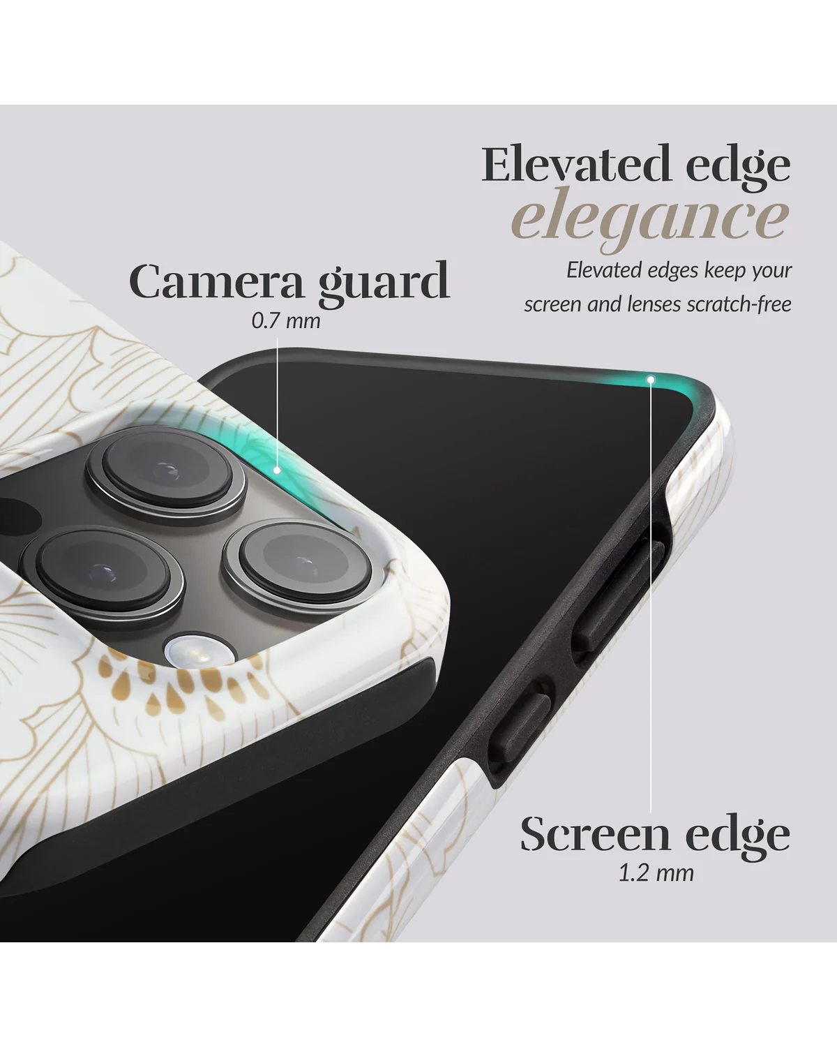 Mio By Mobilize Mio White Roses Magsafe Compatibel Telefoonhoesje iPhone 16 Pro Max Wit