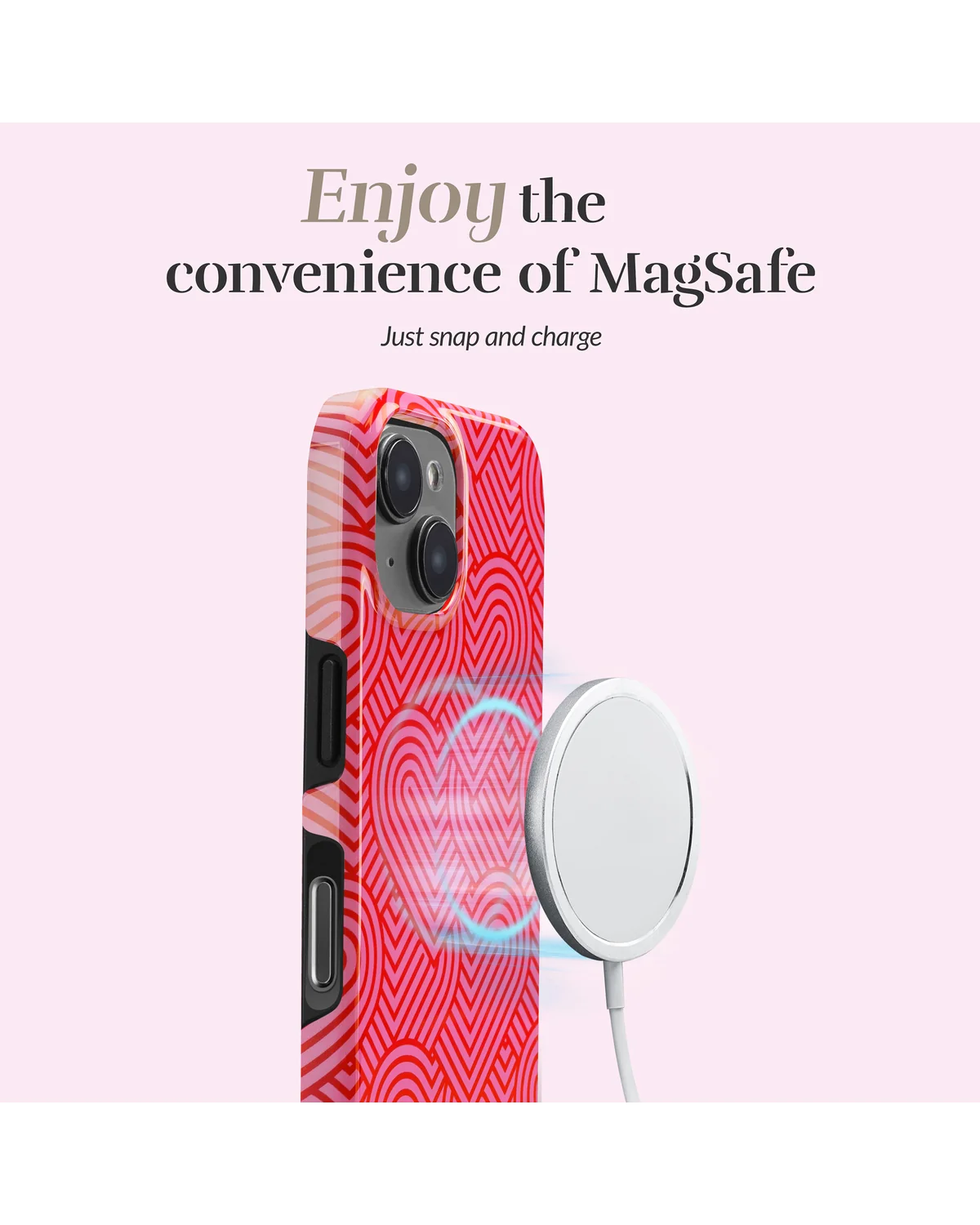 Mio By Mobilize Mio Wild Hearts Magsafe Compatibel Telefoonhoesje Iphone 16 Pro Max Roze