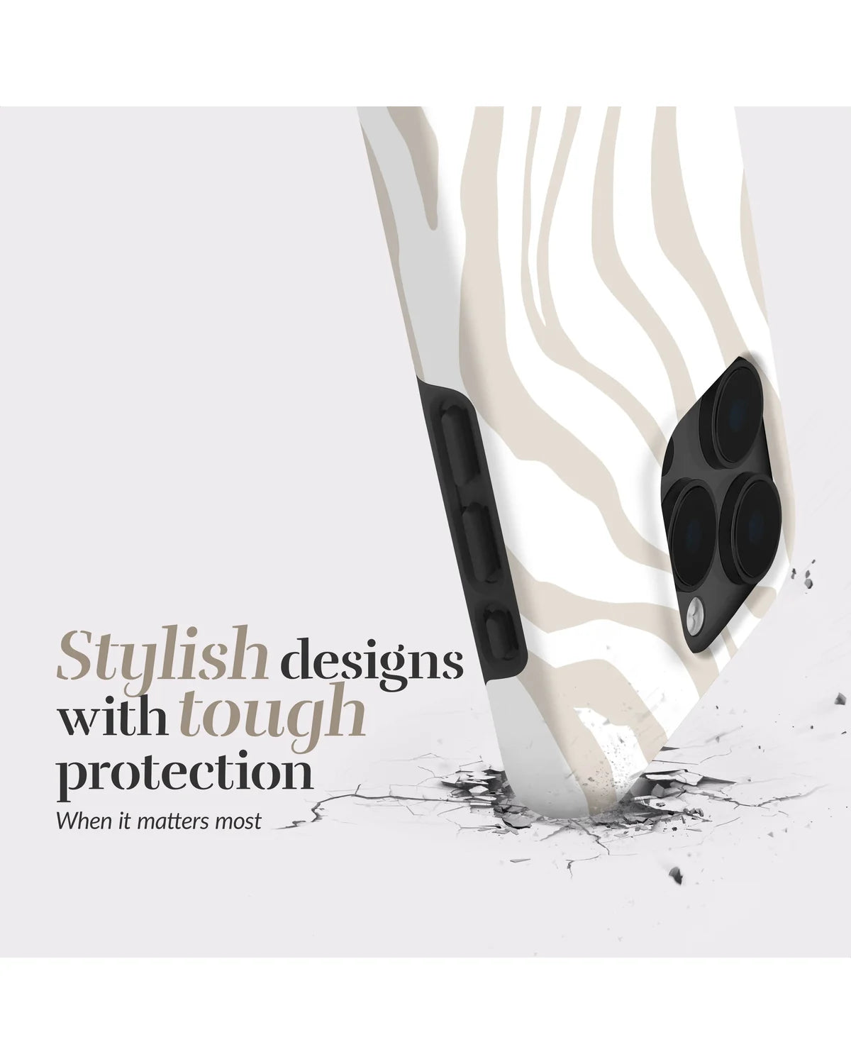 Mio by Mobilize Sandy Zebra MagSafe Compatibel Hoesje (Case) – Apple iPhone 17 Pro