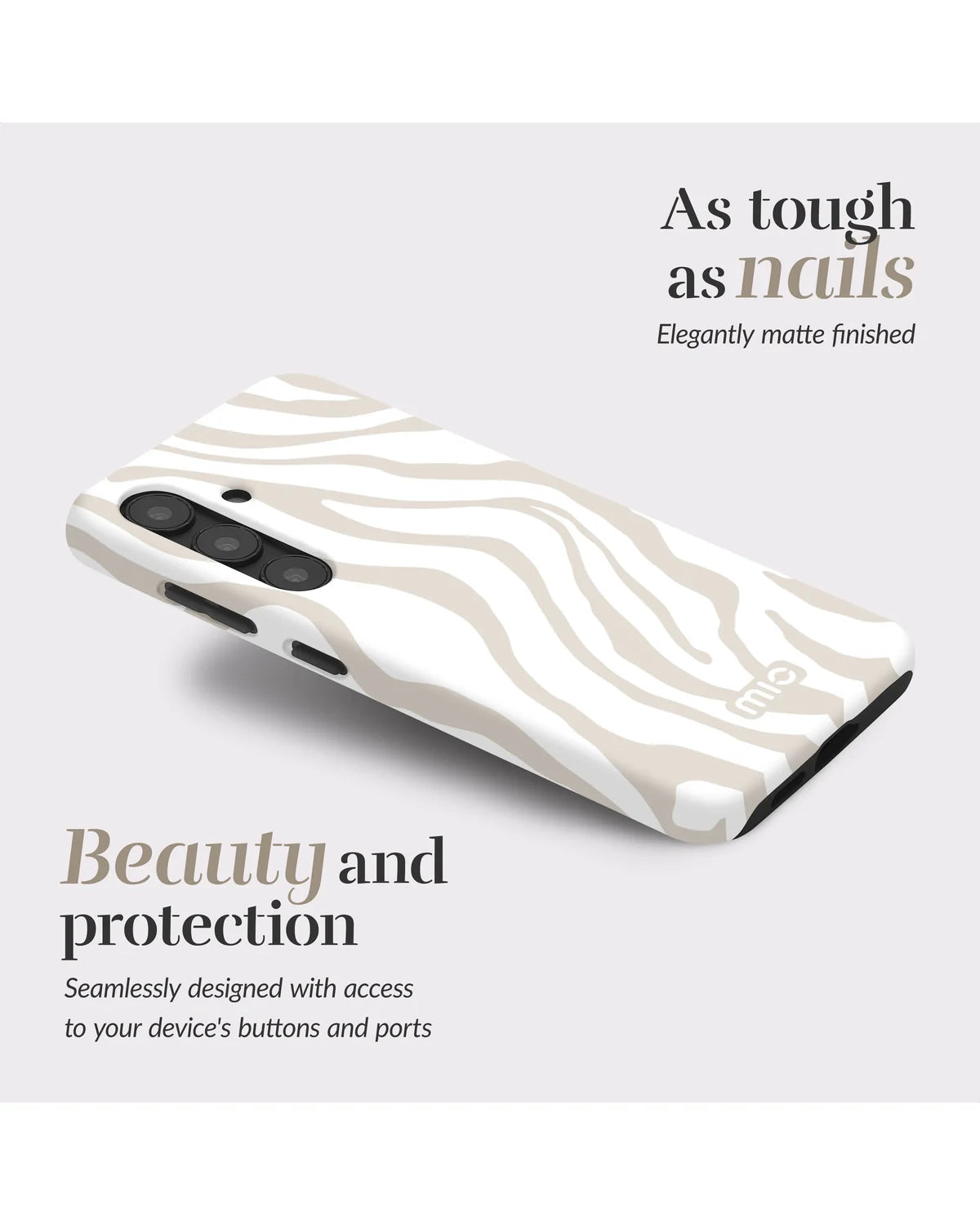 Mio by Mobilize Sandy Zebra MagSafe Compatibel Hoesje – Samsung Galaxy A36 5G & Galaxy A56 5G