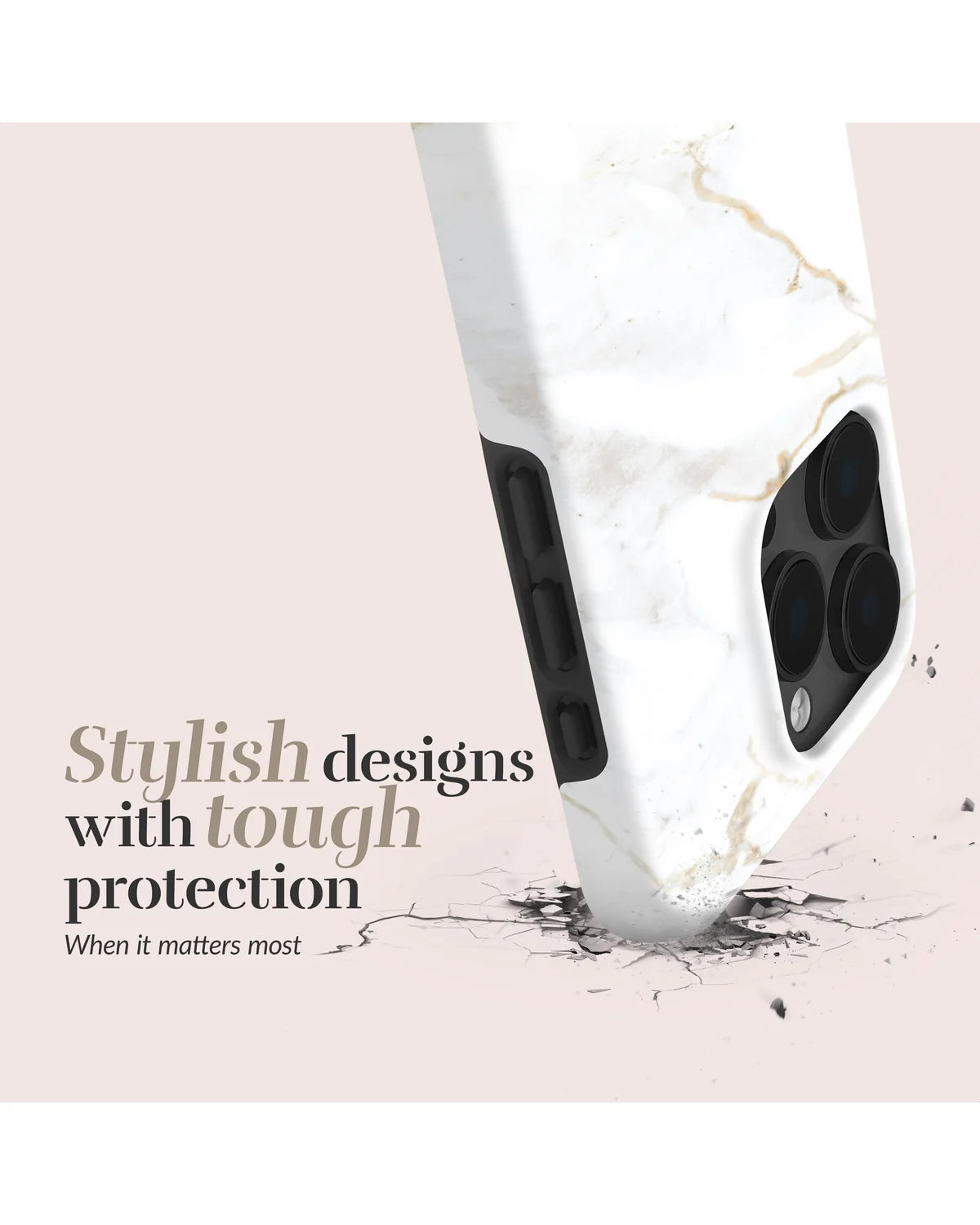 Mio by Mobilize White Marble MagSafe Compatibel Hoesje (Case) – Apple iPhone 17 Pro Max