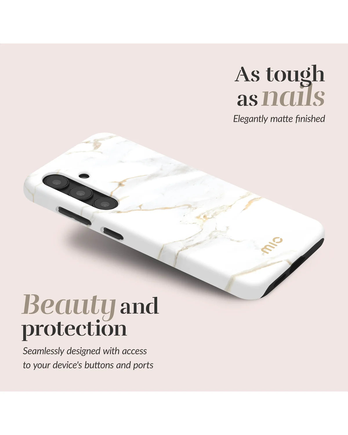 Mio by Mobilize White Marble MagSafe Compatibel Hoesje – Samsung Galaxy A26 5G