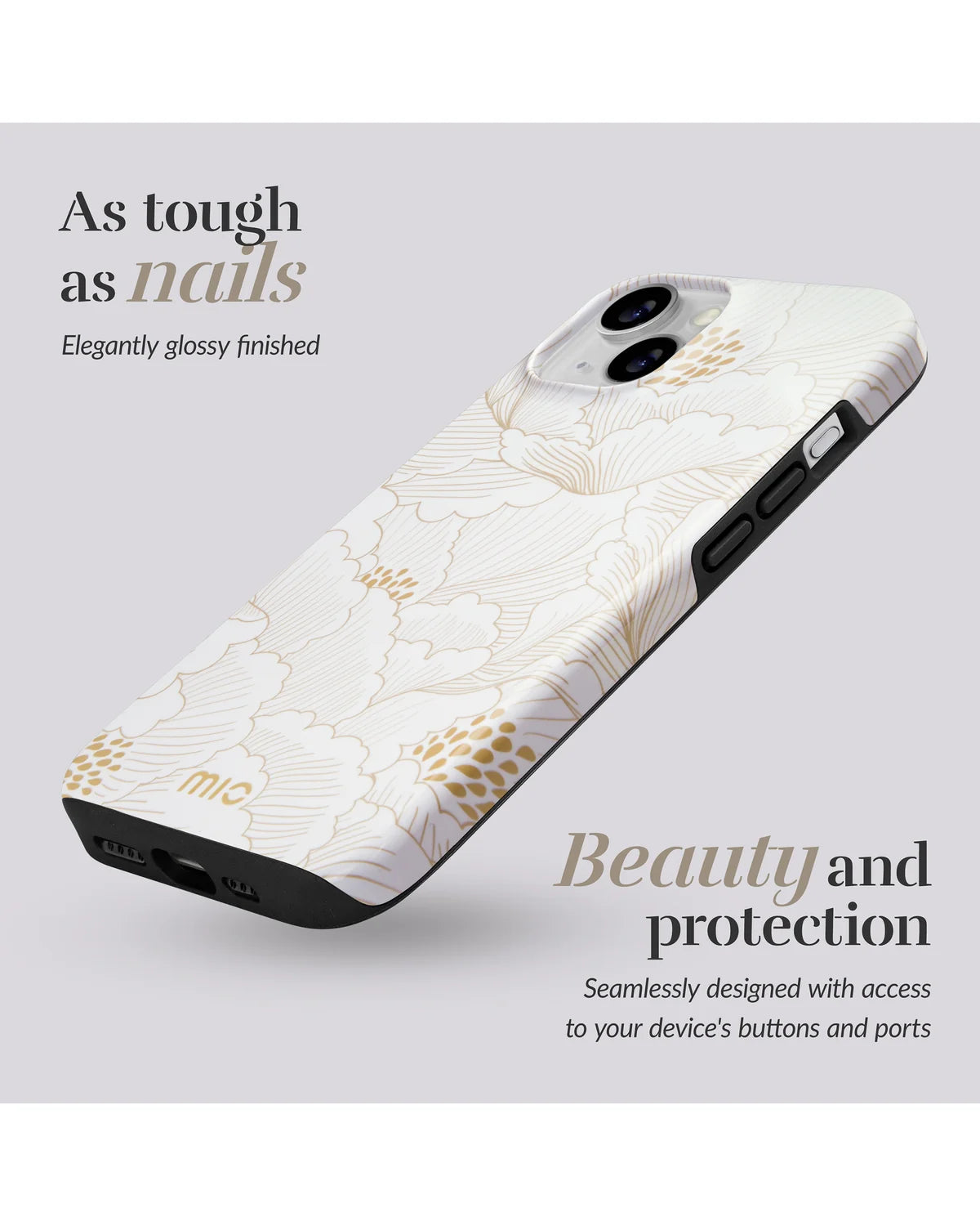 Mio by Mobilize White Roses MagSafe Compatibel Hoesje (Case) – Apple iPhone 17 Pro