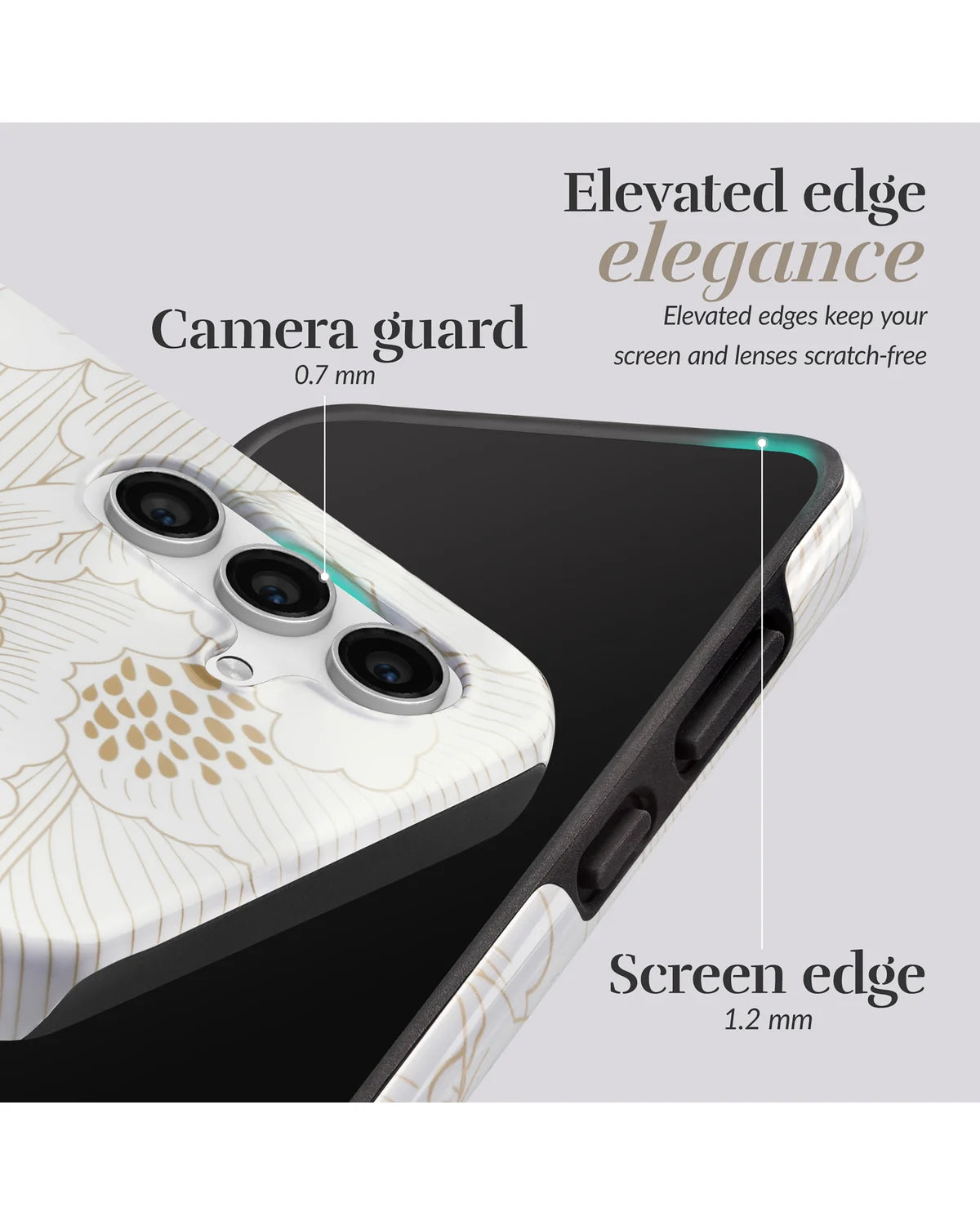 Mio by Mobilize White Roses MagSafe Compatibel Hoesje – Samsung Galaxy A26 5G