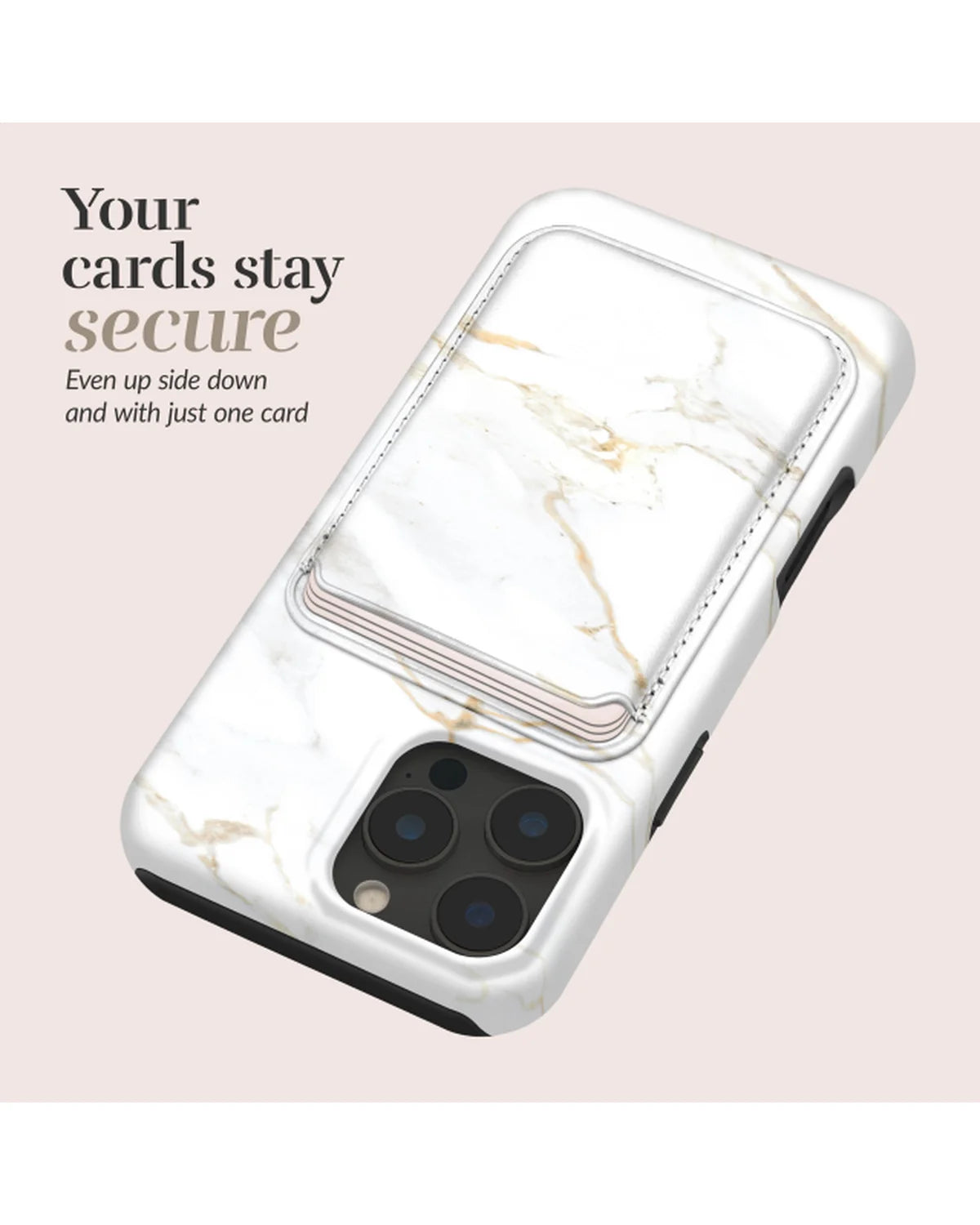 MIO White Marble MagSafe-compatibele kaarthouder