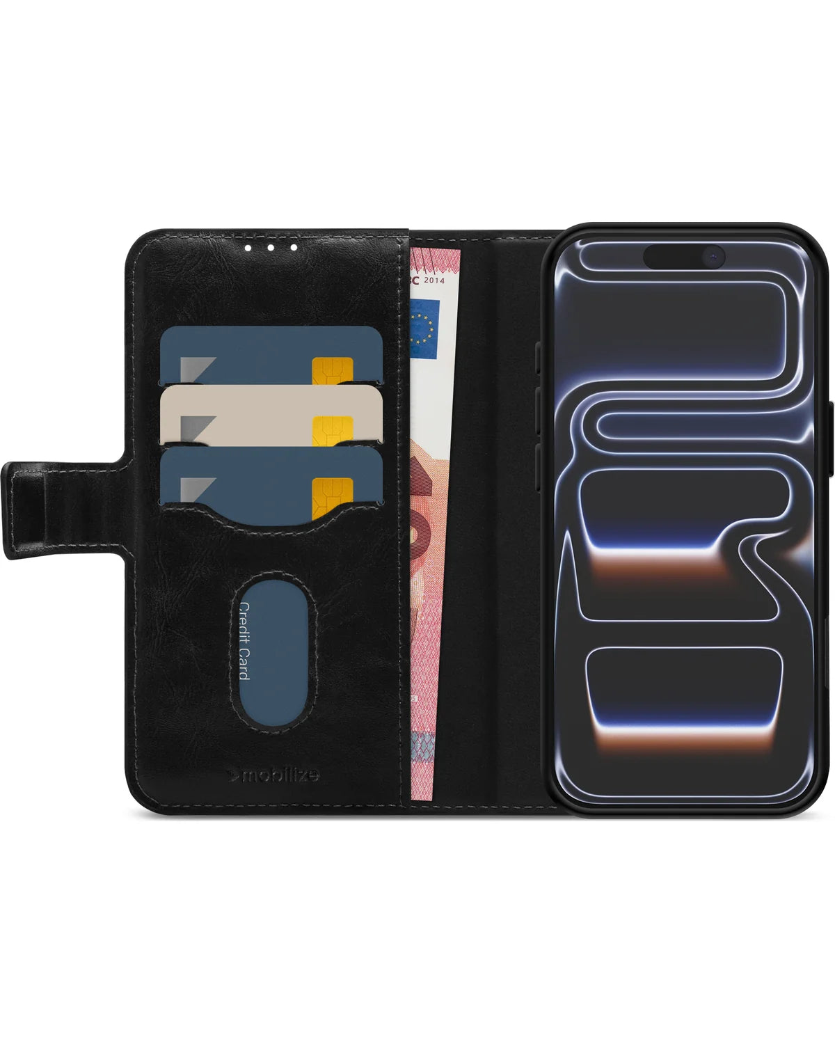 Mobilize 2-in-1 MagSafe Compatibel Gelly Wallet Hoesje (Case) – Apple iPhone 17 Pro – Zwart