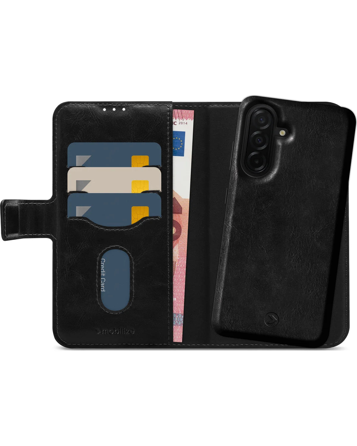 Mobilize 2-in-1 MagSafe Compatibel Gelly Wallet Hoesje – Samsung Galaxy A26 5G – Zwart