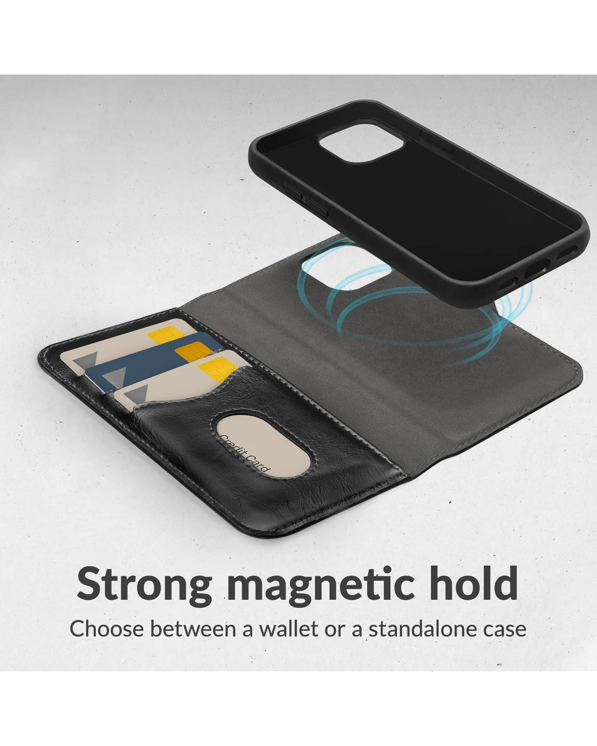 Mobilize 2in1 Magsafe Compatibel Gelly Wallet Case Telefoonhoesje Apple iPhone 15 Pro Max Zwart