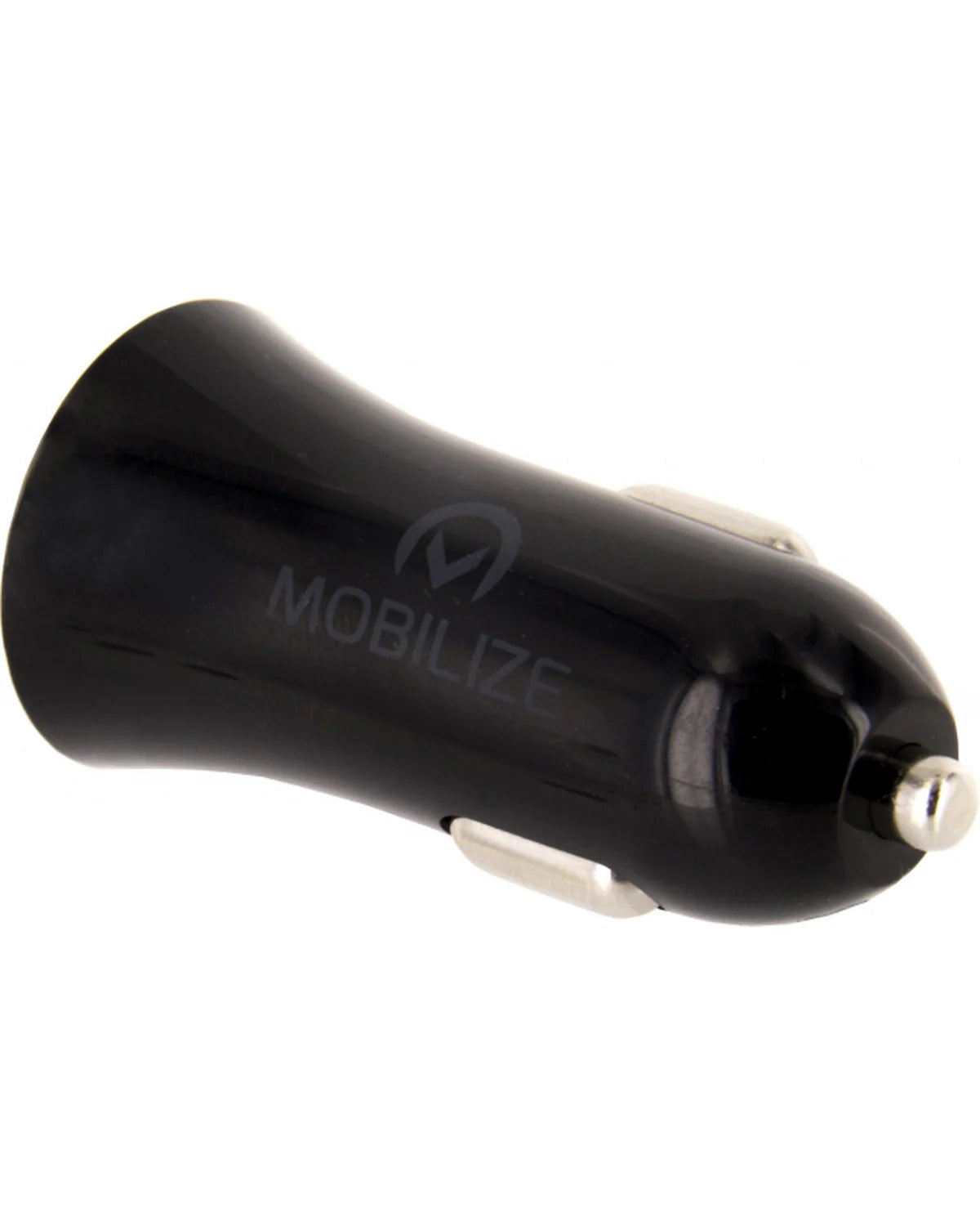 Mobilize Autolader Dual USB 2.4A 12W + USB-C Kabel 1m – Zwart