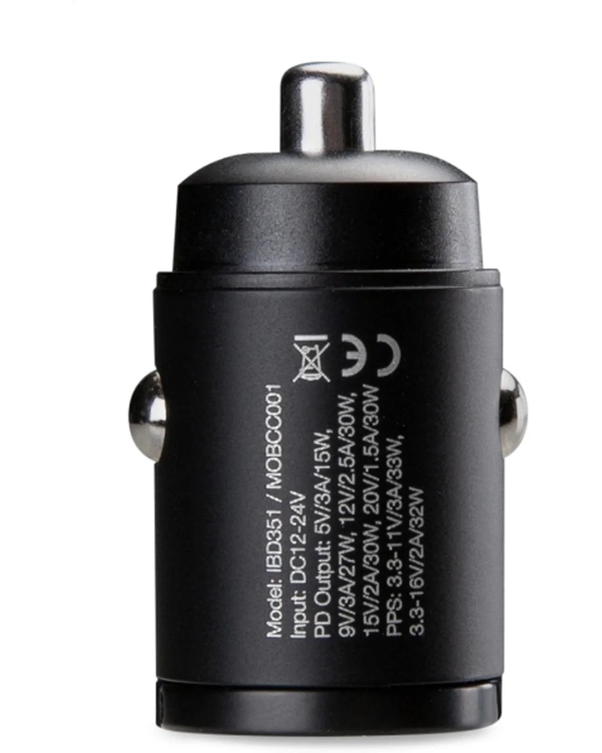 Mobilize Autolader USB-C 30W – PD/PPS – Zwart