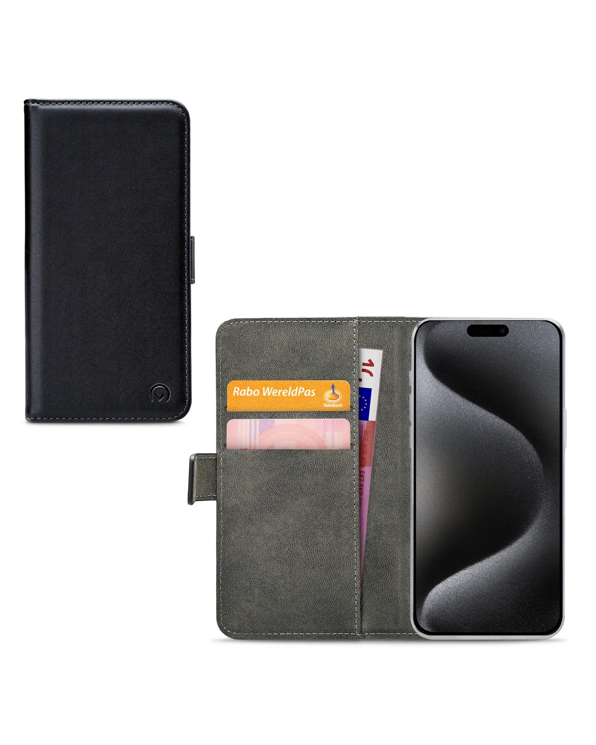 Mobilize Classic Gelly Wallet Book Case Telefoonhoesje Apple iPhone 15 Pro Max Zwart