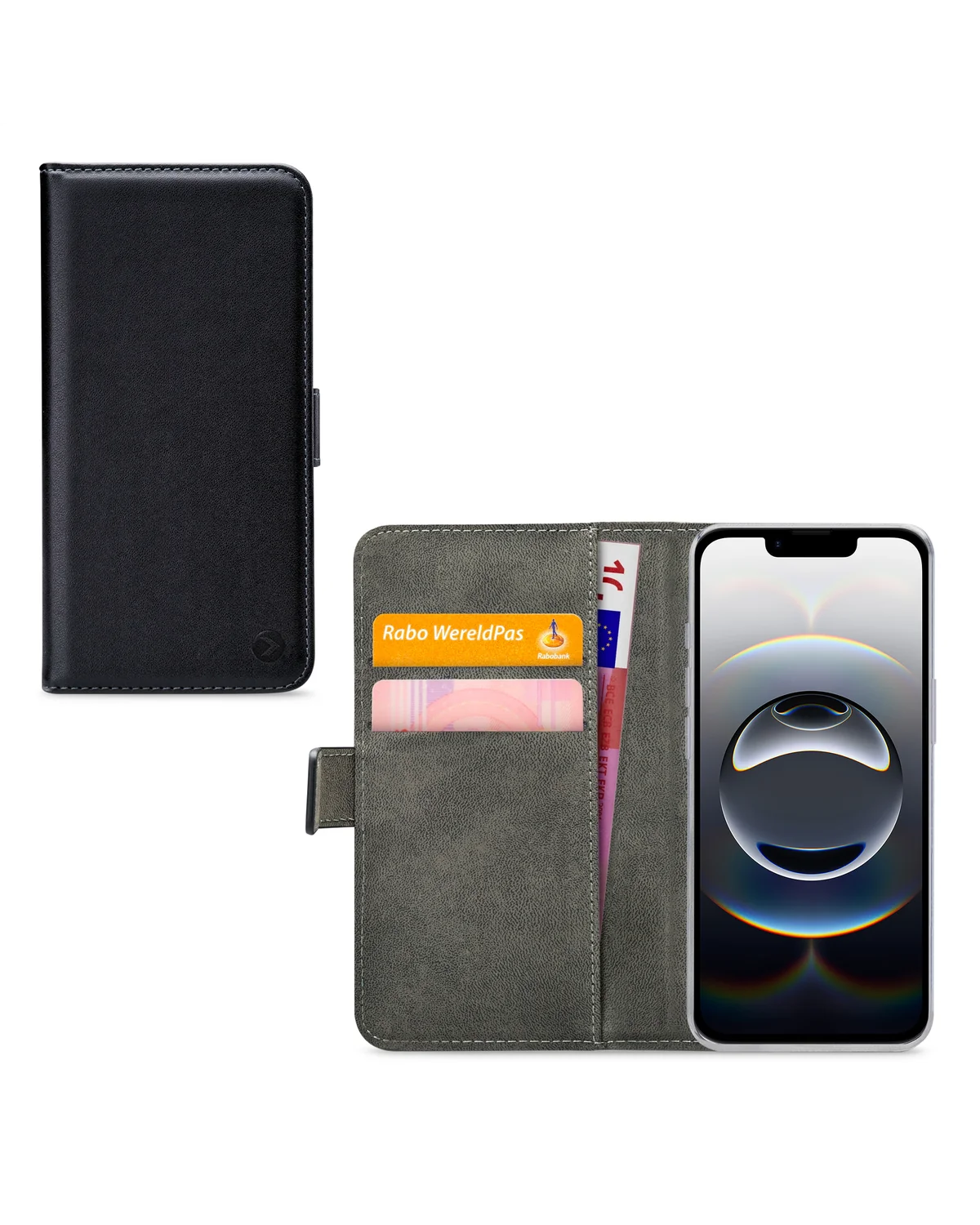 Mobilize Classic Gelly Wallet Book Case Telefoonhoesje Apple iPhone 16e Zwart