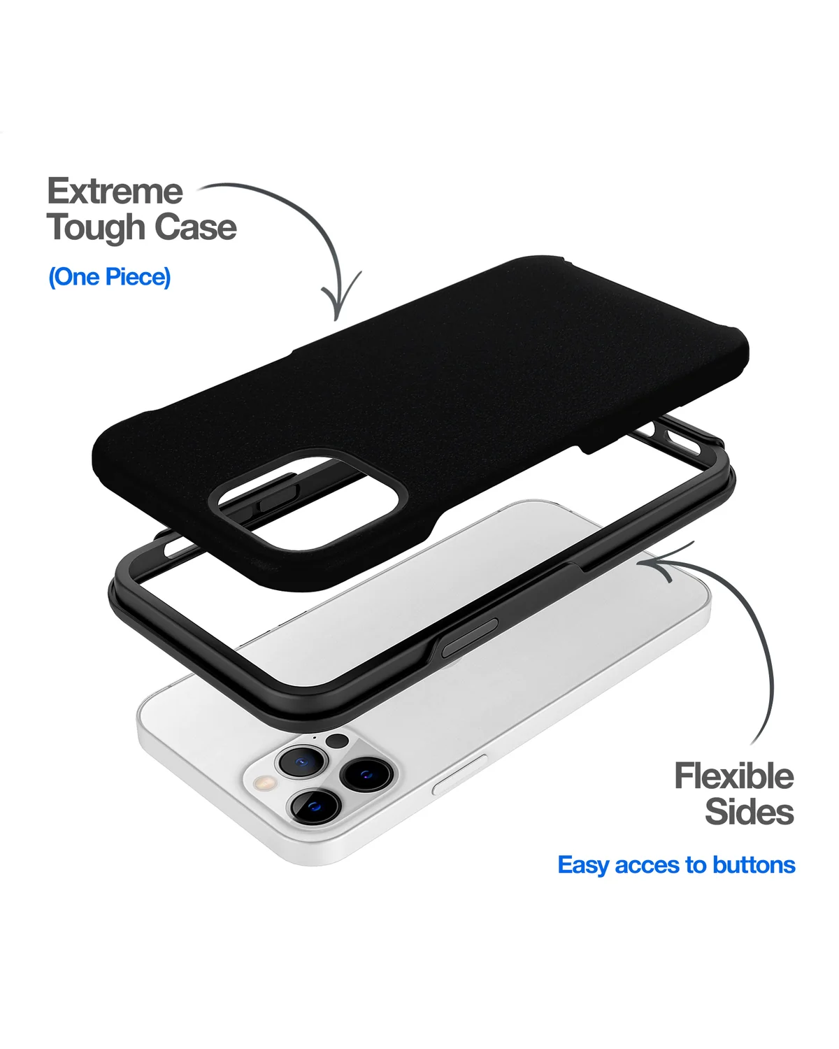 Mobilize Extreme Tough Case Telefoonhoesje Apple iPhone 15 Plus Zwart