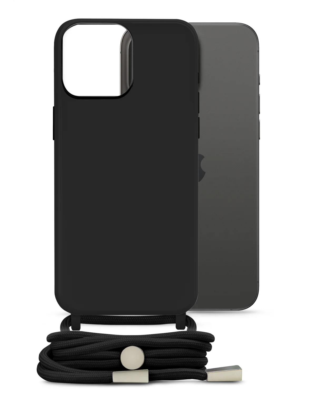 Mobilize Lanyard Gelly Case Telefoonhoesje Apple iPhone 15 Pro Max Zwart