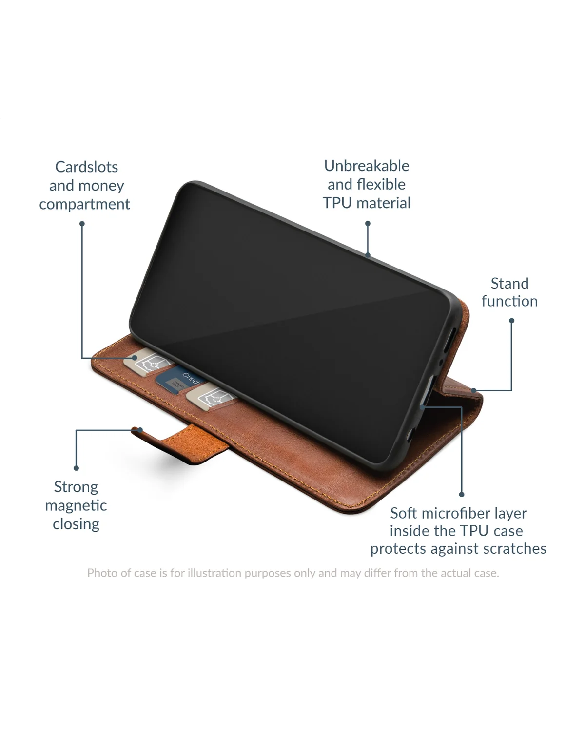 Mobilize Leather Wallet Case Telefoonhoesje Apple iPhone 16 Pro Max Bruin