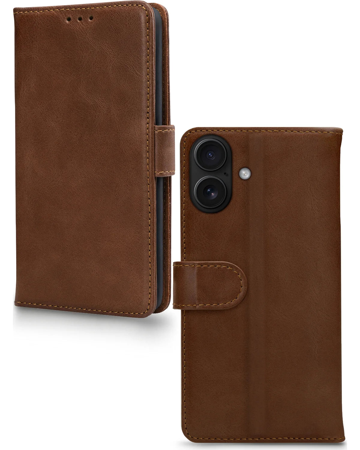 Mobilize Leather Wallet Hoesje (Case) – Apple iPhone 17 – Bruin