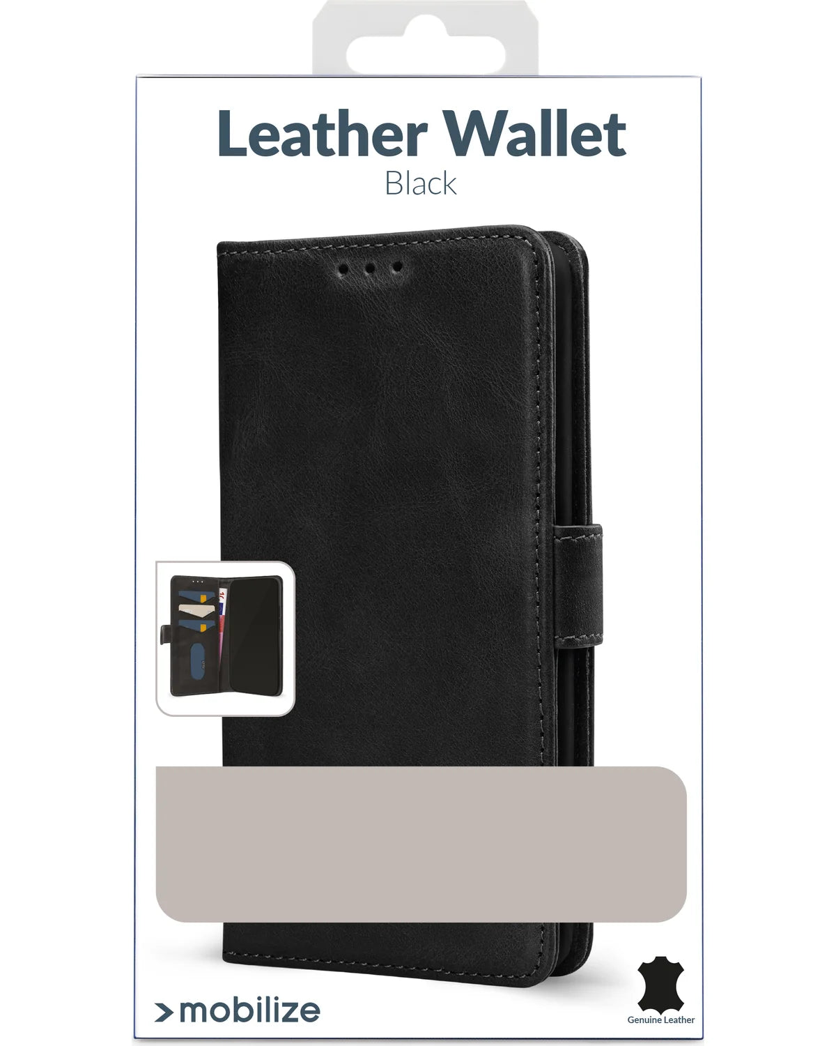 Mobilize Leather Wallet Hoesje (Case) – Apple iPhone 17 Pro Max – Zwart