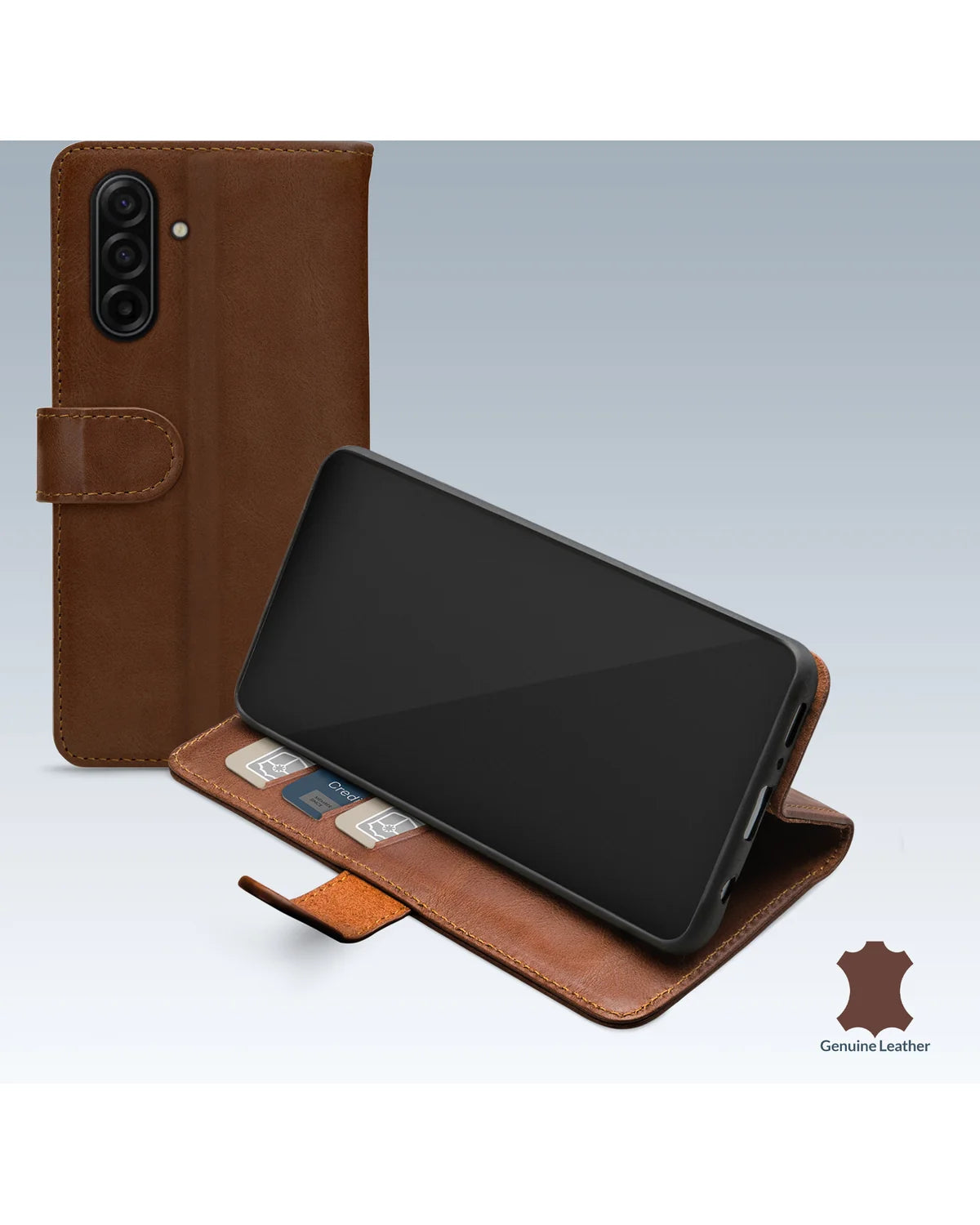 Mobilize Leather Wallet Hoesje – Samsung Galaxy A17 4G/5G – Bruin