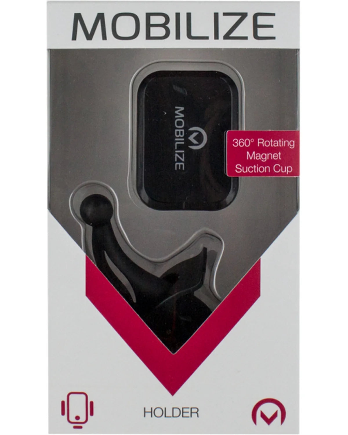 Mobilize Magnetische Telefoonhouder voor Dashboard & Ruit – Zwart