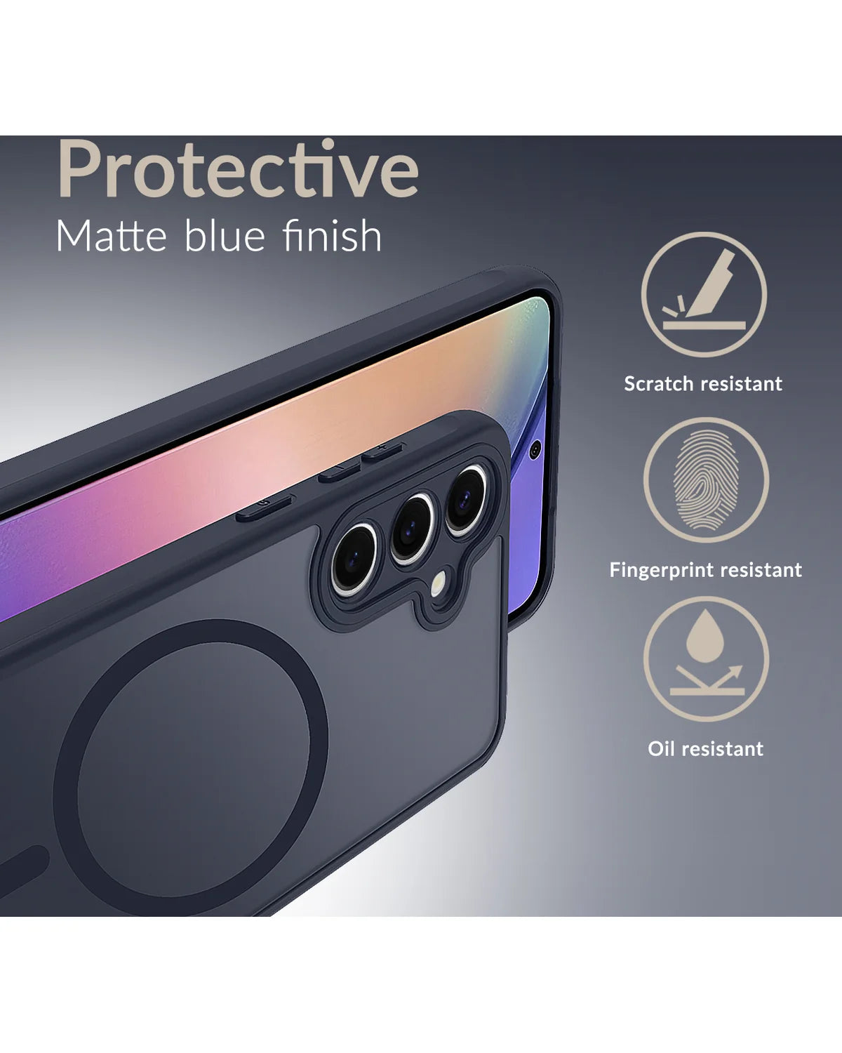 Mobilize Magsafe Compatibel Hybride Hoesje – Samsung Galaxy S25 5G – Blauw