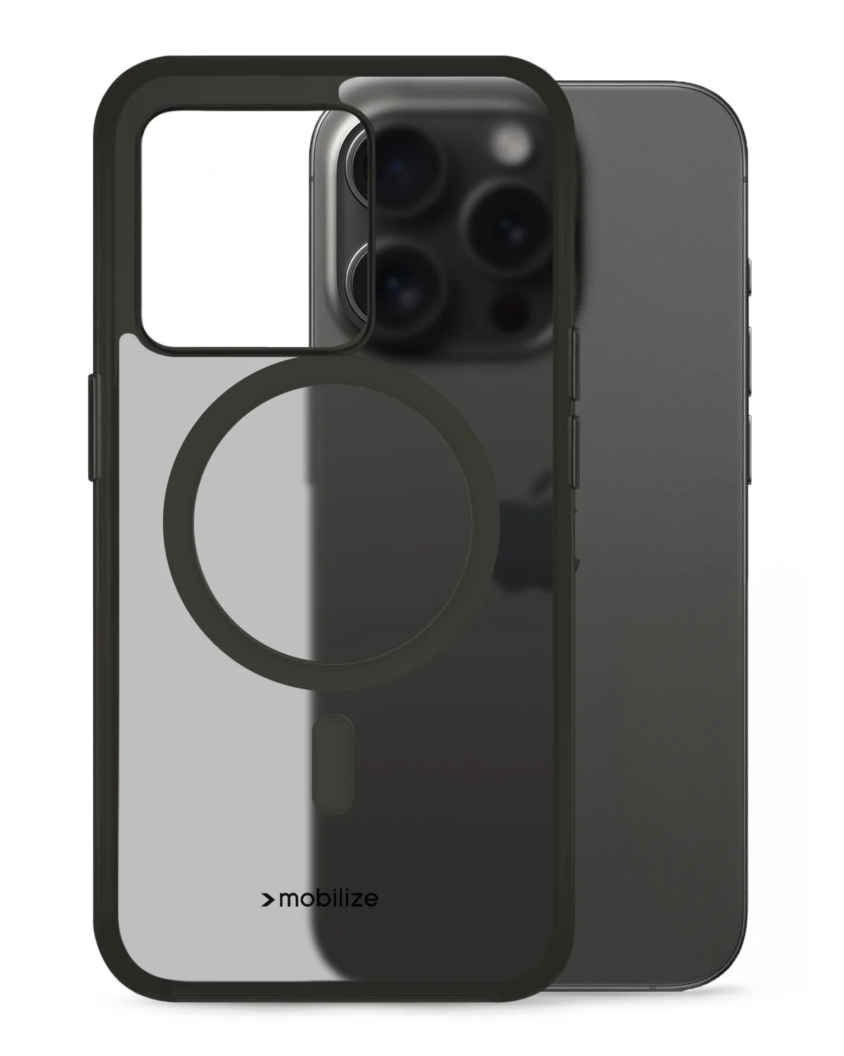Mobilize Magsafe Compatibel Hybride Pro Case Telefoonhoesje Apple iPhone 15 Pro Zwart