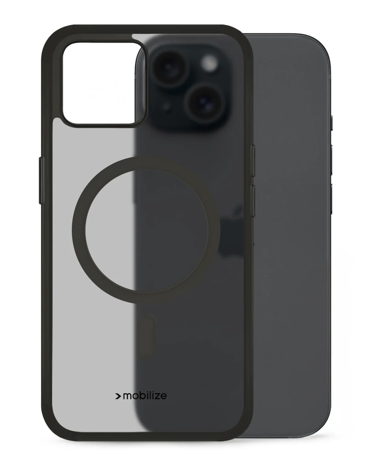 Mobilize Magsafe Compatibel Hybride Pro Case Telefoonhoesje Apple iPhone 15 Zwart