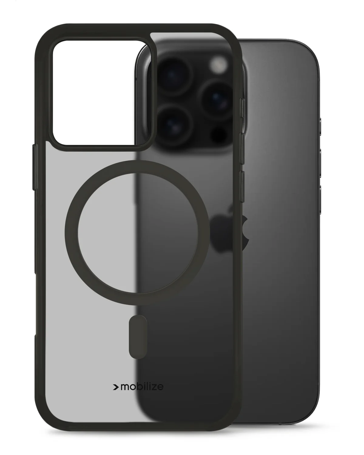 Mobilize Magsafe Compatibel Hybride Pro Case Telefoonhoesje Apple iPhone 16 Pro Zwart