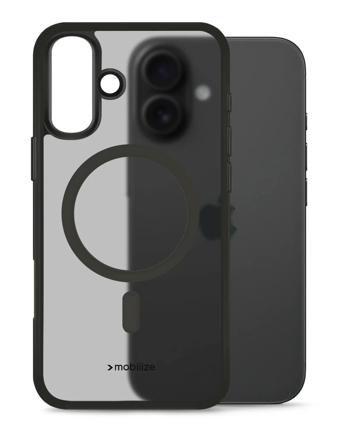 Mobilize Magsafe Compatibel Hybride Pro Case Telefoonhoesje Apple iPhone 16 Zwart