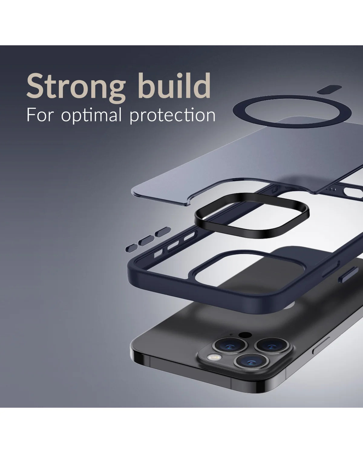 Mobilize Magsafe Compatibel Hybride Pro Hoesje (Case) –  Apple iPhone 17 Pro Max – Blauw