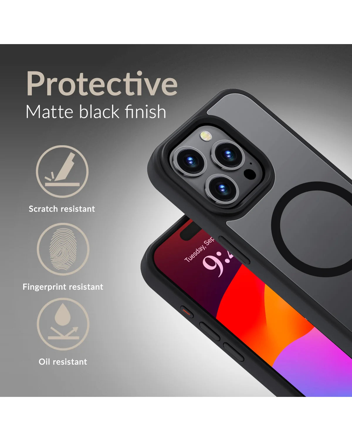 Mobilize Magsafe Compatibel Hybride Pro Hoesje (Case) –  Apple iPhone 17 Pro Max – Zwart