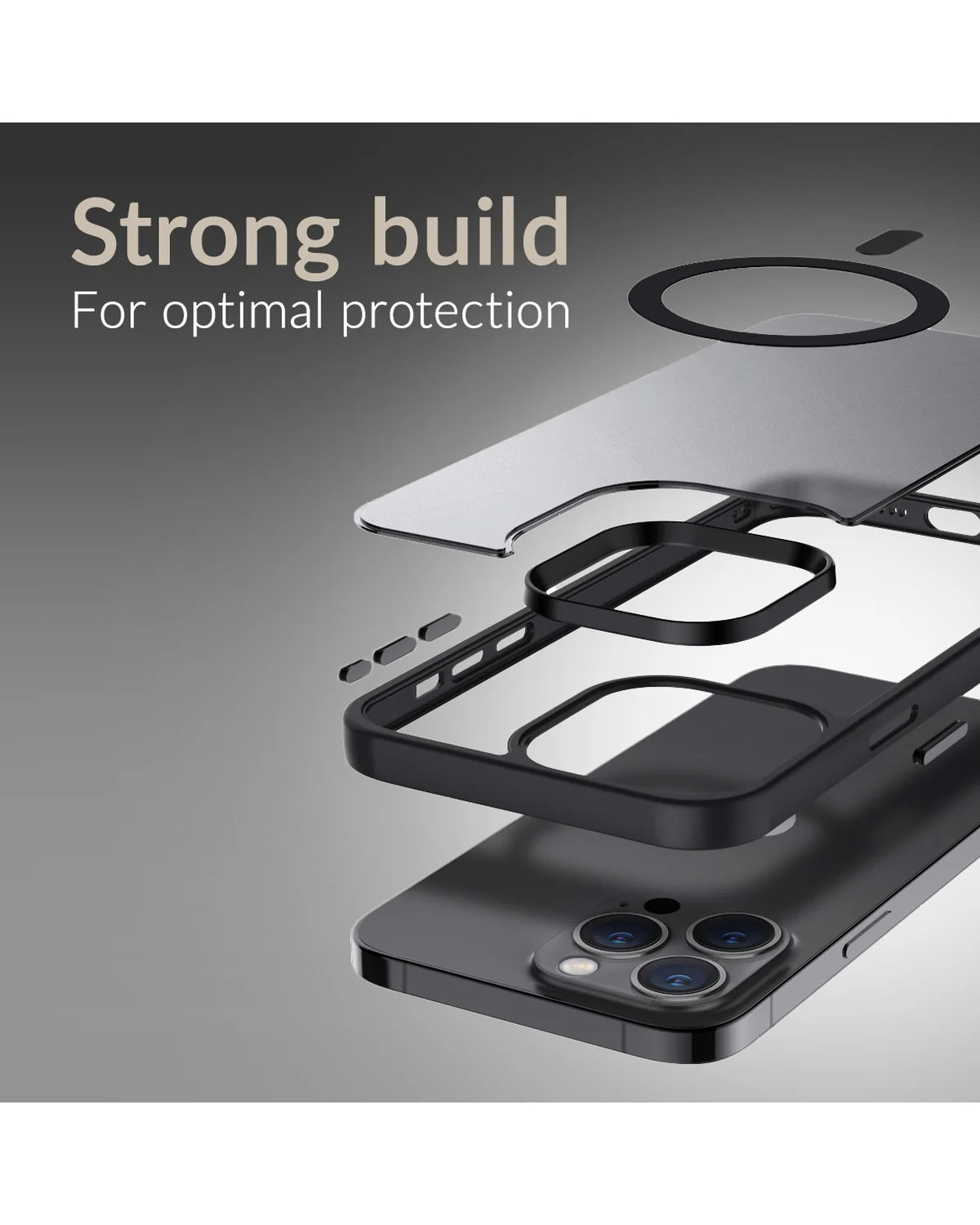 Mobilize Magsafe Compatibel Hybride Pro Hoesje (Case) –  Apple iPhone 17 Pro Max – Zwart