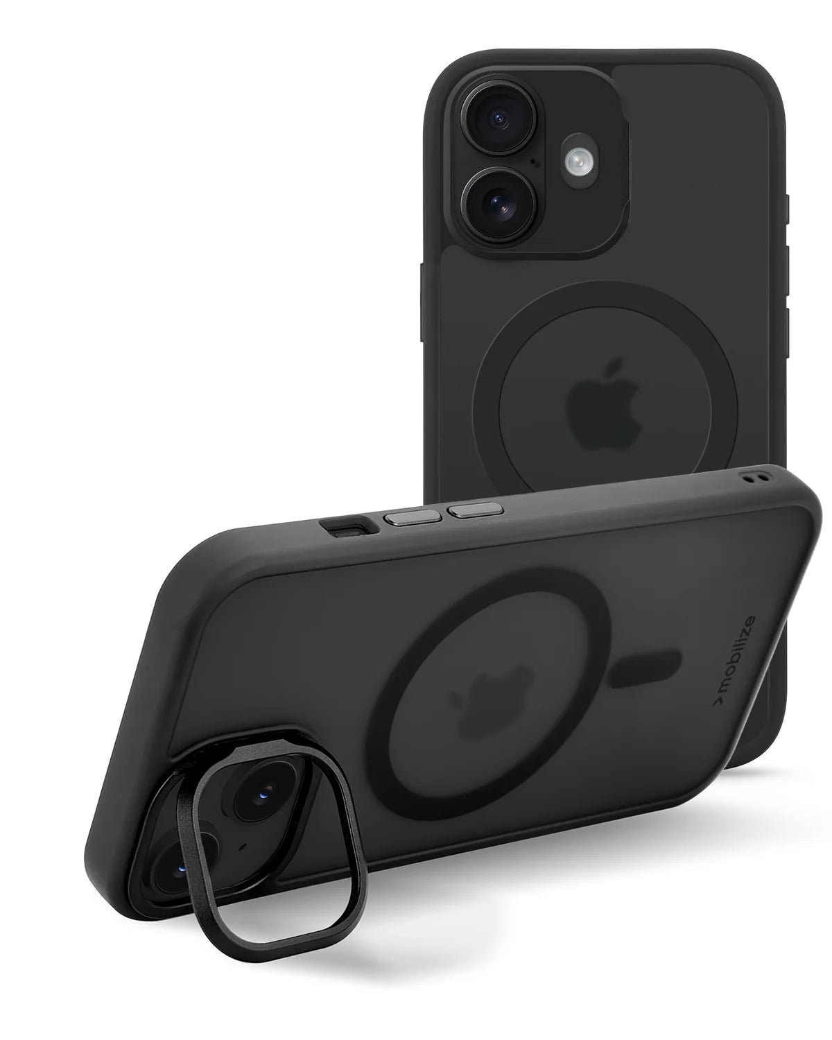 Mobilize MagSafe Compatibel Hybride Pro Hoesje (Case) met Camera Stand – Apple iPhone 17 – Zwart