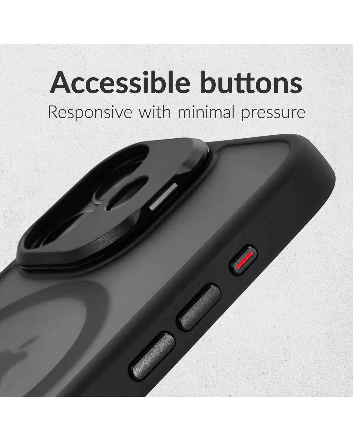 Mobilize MagSafe Compatibel Hybride Pro Hoesje (Case) met Camera Stand – Apple iPhone 17 – Zwart