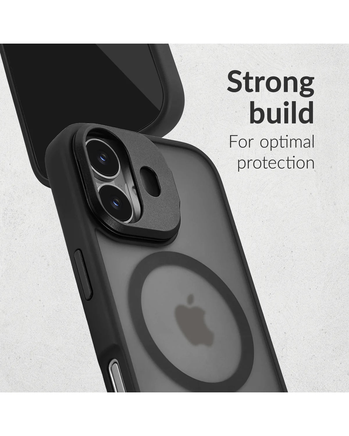 Mobilize MagSafe Compatibel Hybride Pro Hoesje (Case) met Camera Stand – Apple iPhone 17 – Zwart