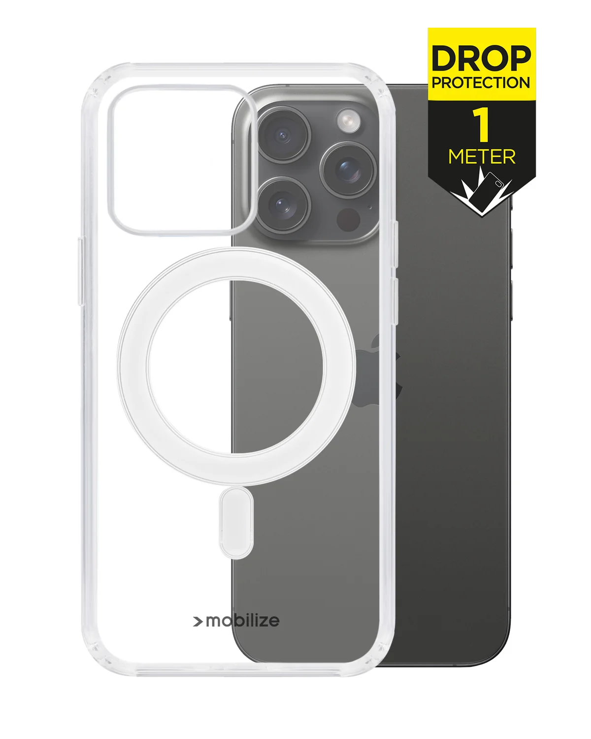 Mobilize Magsafe Compatibel Naked Protection Case Telefoonhoesje Apple iPhone 15 Pro Max Transparant