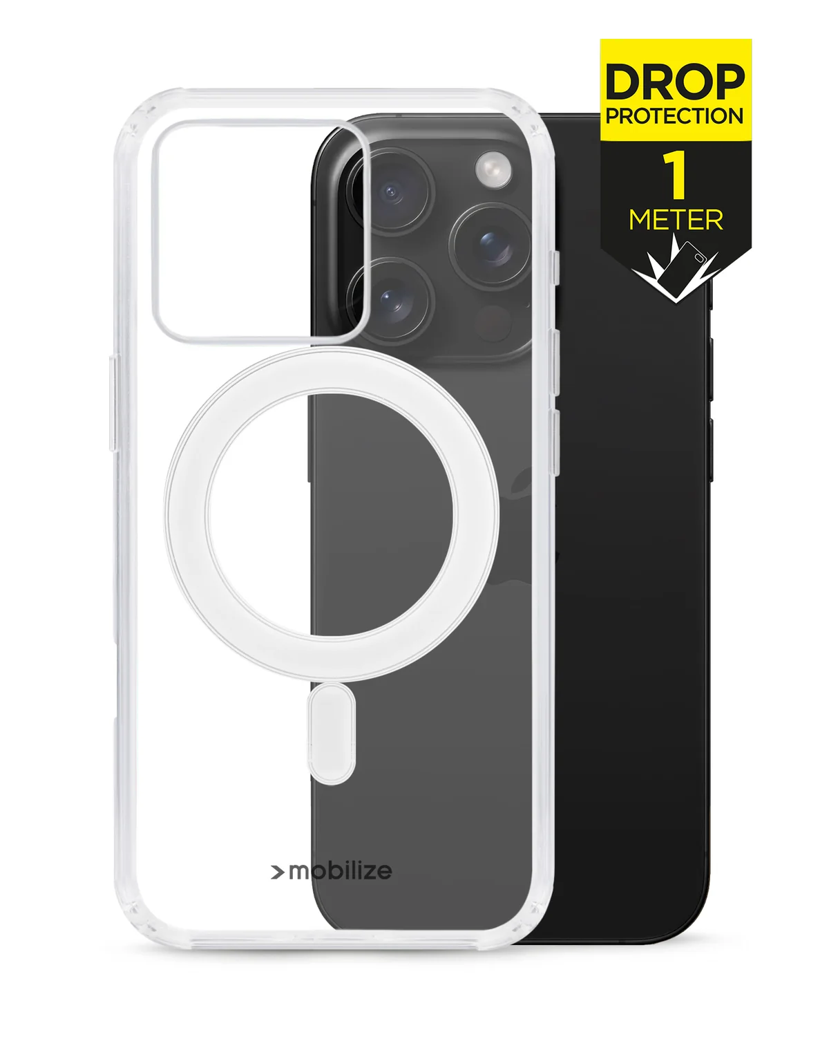 Mobilize Magsafe Compatibel Naked Protection Case Telefoonhoesje Apple iPhone 16 Pro Transparant