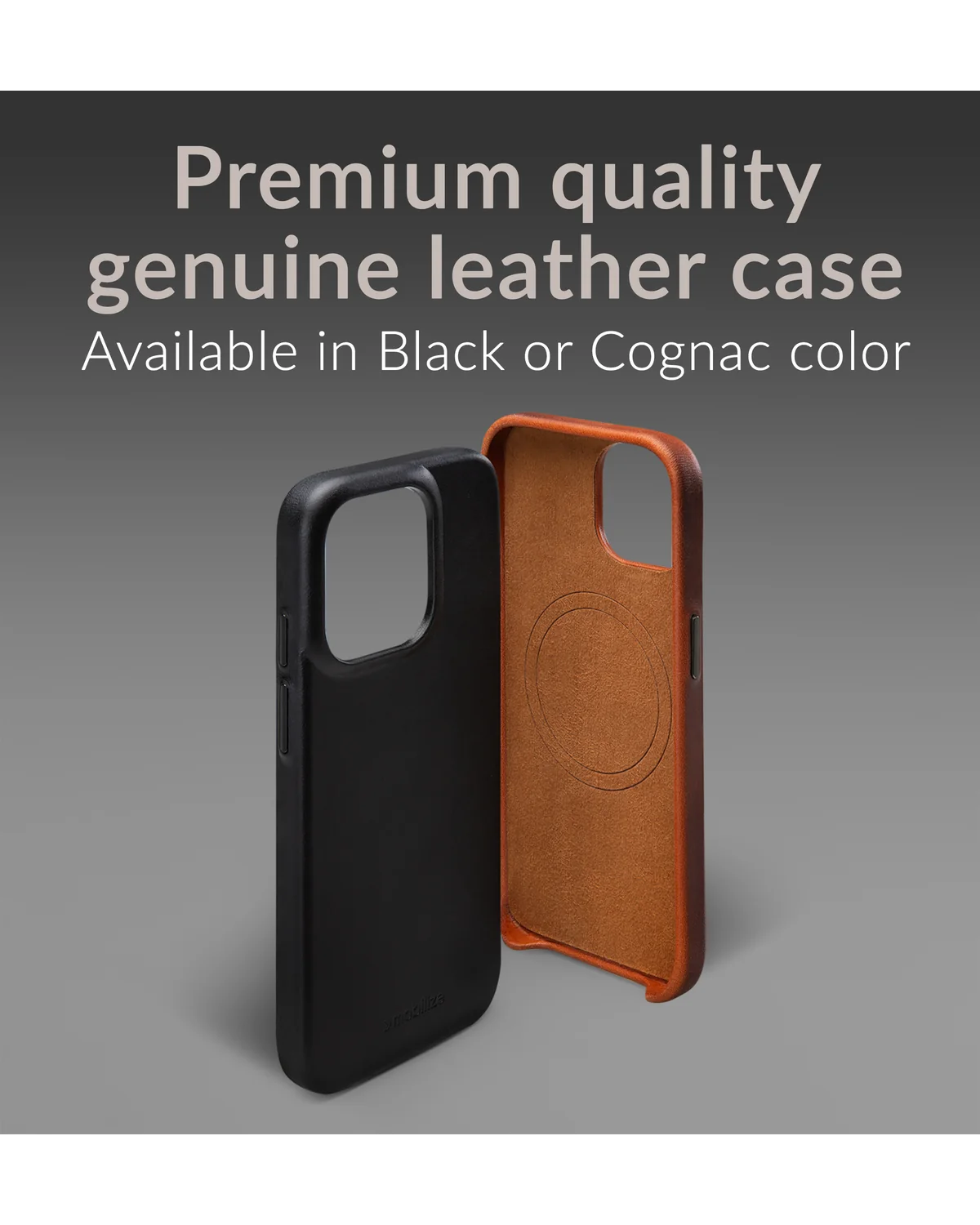Mobilize Magsafe Compatibel Premium Leather Case Telefoonhoesje Apple iPhone 15 Burned Cognac